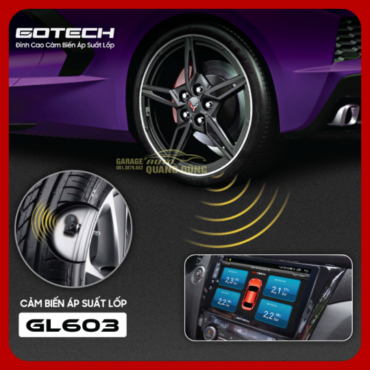 Cảm biến áp suất lốp van trong GOTECH GL603